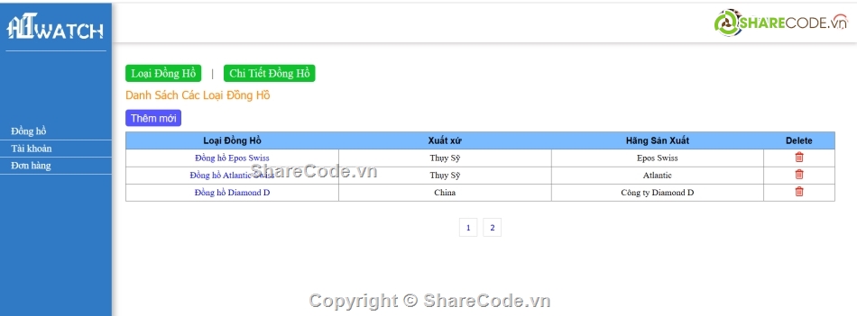 code bán đồng hồ,web bán hàng asp.net,code web,bán đồ online,code đồ án,website