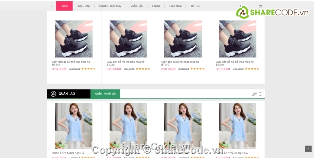 code laravel 5 shop,php laravel,web thời trang,website bán hàng,vuejs