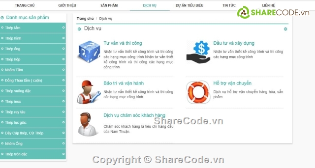 Website bán hàng,website bán sắt thép,code website bán hàng online,website chuẩn SEO,web công ty sắt thép