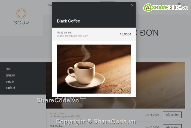 Website bán hàng,web app,bán hàng cafe,template bán hàng,đồ án website bán hàng,đồ án web php