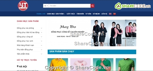 Source code Website,đồng phục,web đồng phục,website bán đồng phục,website đồng phục