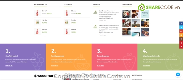 Web bán hàng,web bán trái cây,web bán đồ uống,tự nhiên,giao diện responsive