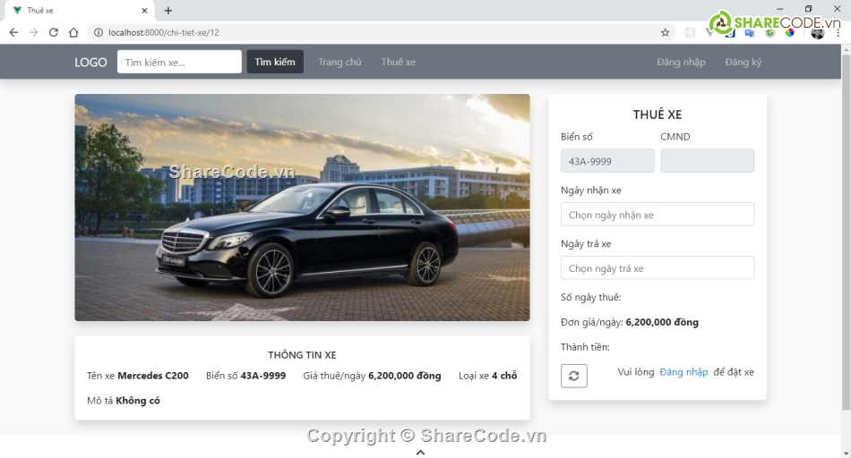 website thuê xe,code web thuê xe,đồ án web thuê xe,code thuê xe PHP