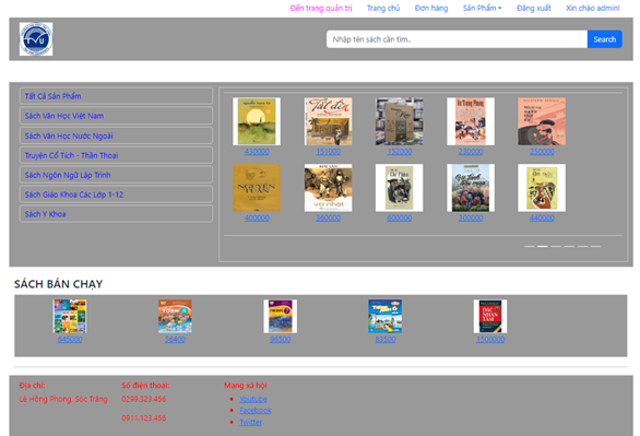 website quản lý bán sách,website cửa hàng bán sách,website hiệu sách,html quản lý bán sách kèm báo cáo,web quản lý sách kèm báo cáo,quản lý bán sách