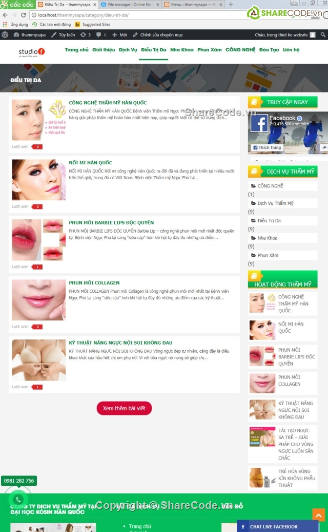 Web thẩm mỹ viện,Web thẩm mỹ spa,website thẩm mỹ viện,website spa làm đẹp,Source website