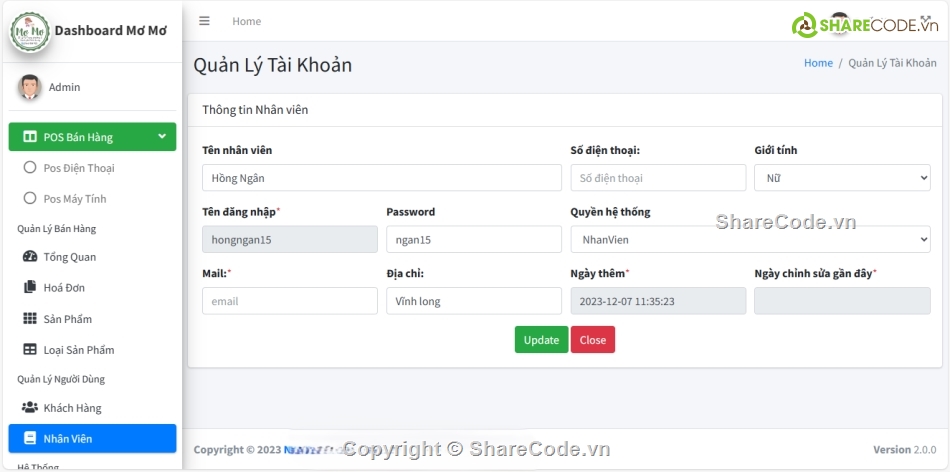 Website bán hàng,code quản lý cửa hàng,pos web bán hàng php mysql,đồ án web bán trà sữa php