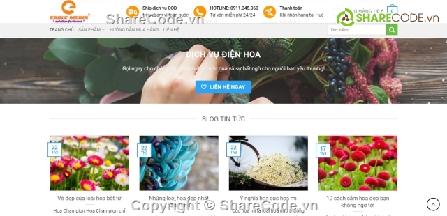 Source code Website,shop hoa,web shop hoa,website bán hoa,website shop hoa