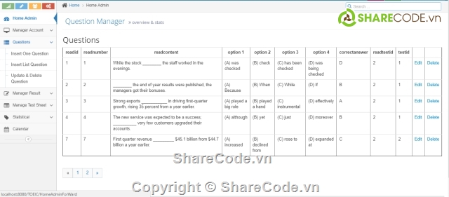 thi toeic,website thi toeic,website thi trac nghiem toeic,web servlet/jsp,luyện thi toeic