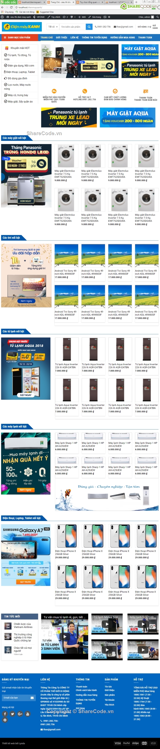 web thương mại điện tử,code dien may xanh,website siêu thị điện máy,website bán hàng thương mại điện tử,website thương mại điện tử