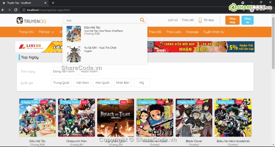 code truyện tranh,website truyện tranh,bán code web truyện tranh,code web truyện tranh