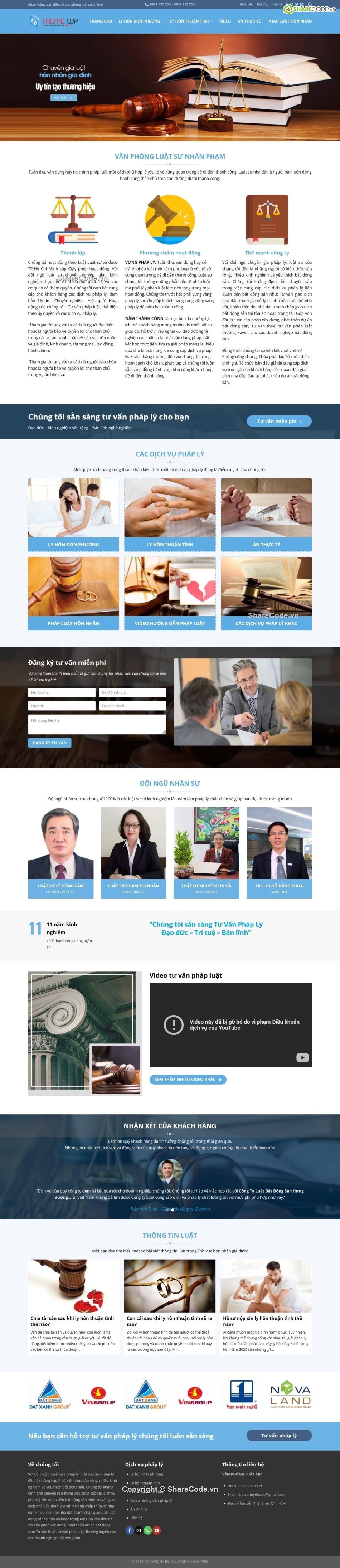 code wordpress,web luật sư,web wordpress,văn phòng luật,web dịch vụ luật,Source website luật sư