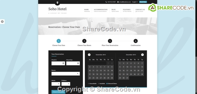 full code web khách sạn,Soho Hotel,đặt phòng khách sạn,website giới thiệu khách sạn