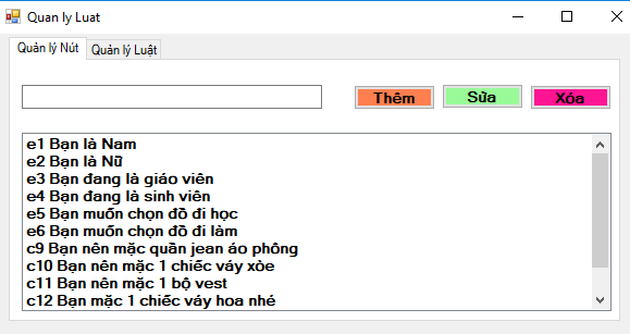 đồ án hệ chuyên gia,Code hệ chuyên gia,bài tập lớn hệ chuyên gia,xây dựng hệ chuyên gia