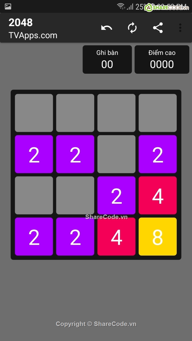 Game 2048,giao diện cực đẹp,2048,Game,Android Game,code giao diện cực đẹp