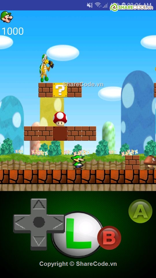 Game Mario,game mario,game kinh điển mario,code mario,source code game android,code game mario