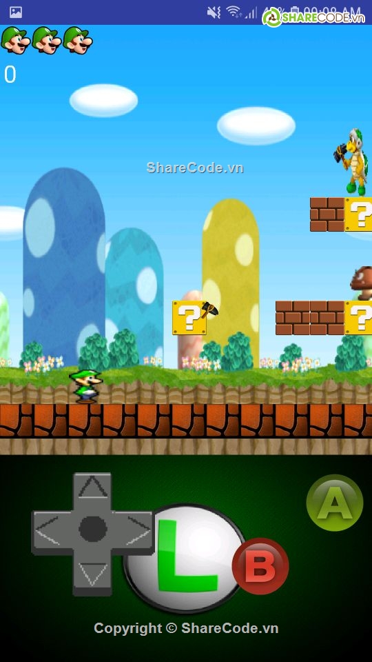 Game Mario,game mario,game kinh điển mario,code mario,source code game android,code game mario