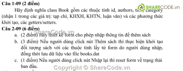 java swing,java sách,code java,Xây dựng lớp Sách,Ghi File Sách dạng