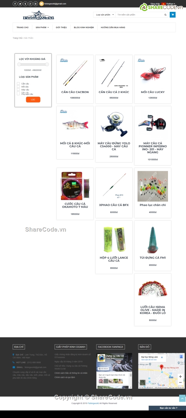 Web bán hàng,Website bán hàng bằng Spring,Website bán dụng cụ câu cá FishingWorld,Web bán dụng cụ câu cá