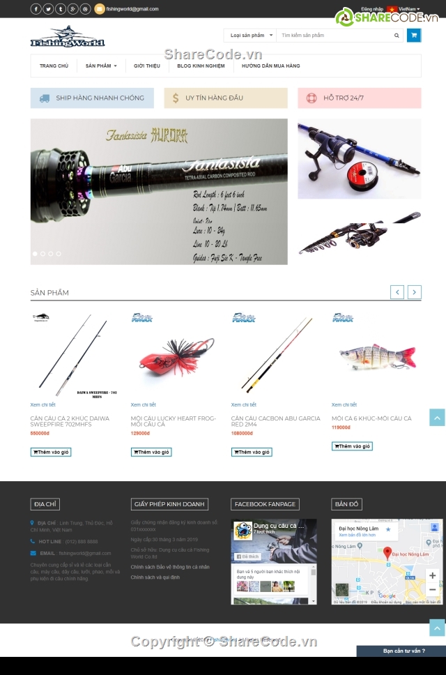 Web bán hàng,Website bán hàng bằng Spring,Website bán dụng cụ câu cá FishingWorld,Web bán dụng cụ câu cá