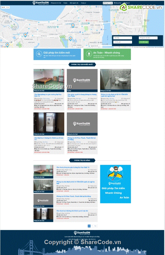 Phòng trọ,Laravel,code tìm phòng trọ,website phòng trọ,Source website