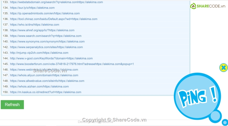 Source PHP,Source PHP Script Website,Bộ công cụ,công cụ facebook,code ping url