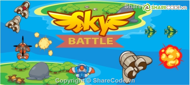 source code game unity,game unity,game bắn máy,SkyBattle unity5.5,Sky Raiders,Sky Battle