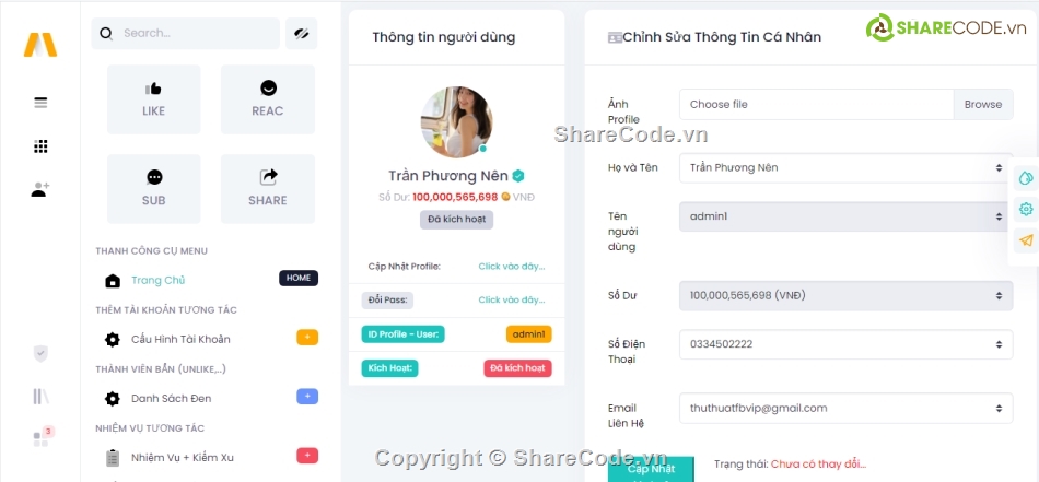 Tương tác chéo,code tương tác chéo,trao đổi sub,share code tương tác chéo