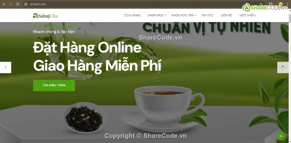 web bán online,website bán hàng,code website laravel,website bán trà online,website bán trà