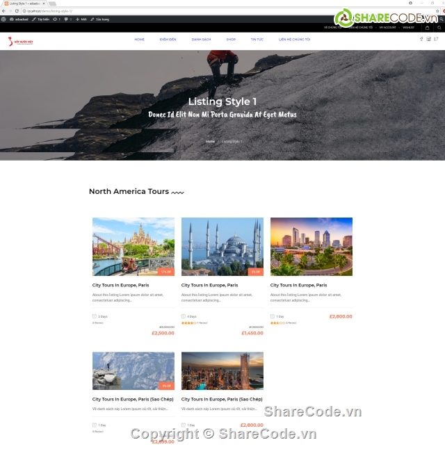 wordpress đẹp,Source code Website du lịch,Web địa điểm du lịch,Website du lịch,kinh doanh