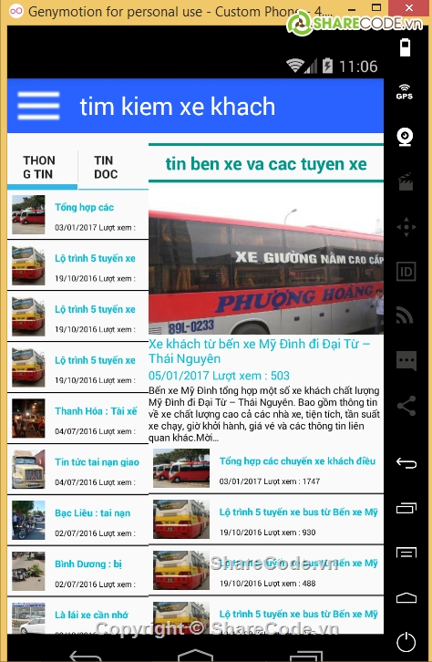 đồ án tốt nghiệp,ứng dụng android,quan ly thong tin,tim kiem xe khach,tin tưc giao thông