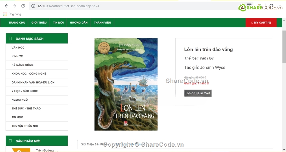 web bán sách,giao diện web,php