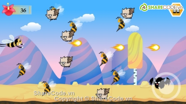 full code game IOS,game IOS hay nhat hap dan nhat,source code game IOS hay nhat,Super Bee,Game mini đơn giản