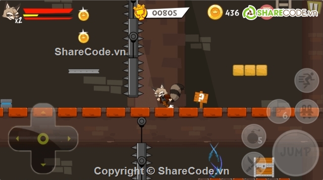 Super Raccoon Adventures,Platform 2D All In One (P2DAIO),Super Raccoon,source code game,P2DAIO fv1.0