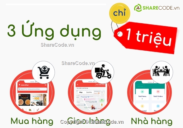 thực phẩm sạch,Siêu thị sạch (ionic),Ứng dụng giao hàng thực phẩm