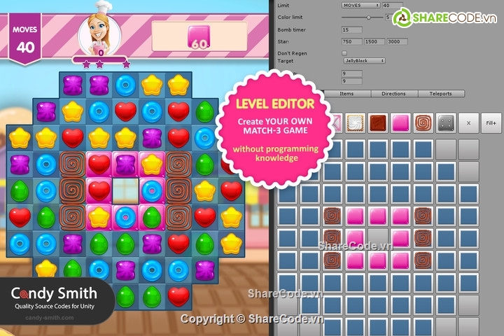 sweet candy,candy crush,candy match 3,candy crush saga,candy crush clone source code,game unity candy crush