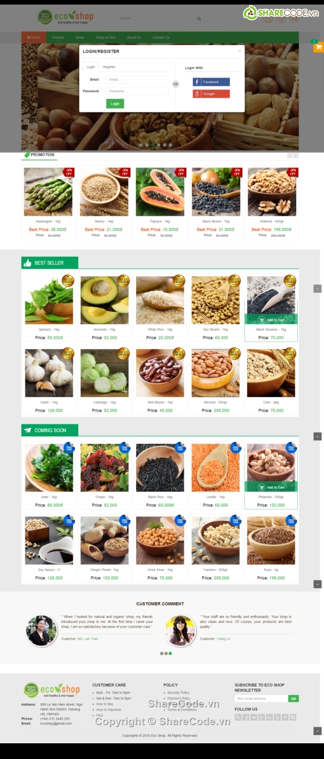 template rau củ,web bán rau củ quả,web bán hạt giống,website bán hàng,giao diện website
