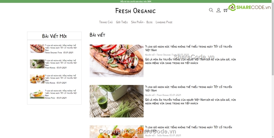 Template Fresh Organic,template bán thực phẩm sạch,template bán thực phẩm