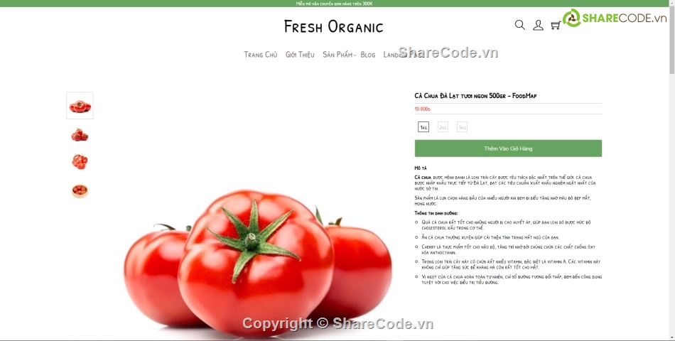 Template Fresh Organic,template bán thực phẩm sạch,template bán thực phẩm