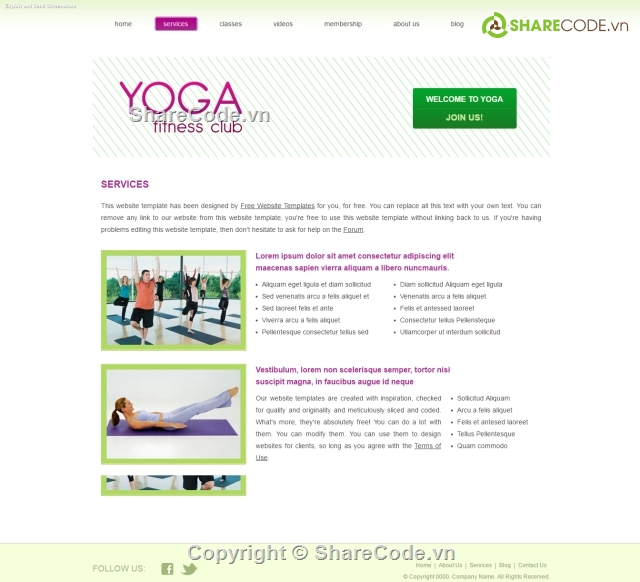 Template thể hình,Trung tâm yoga,website html đẹp,trung tâm Yoga