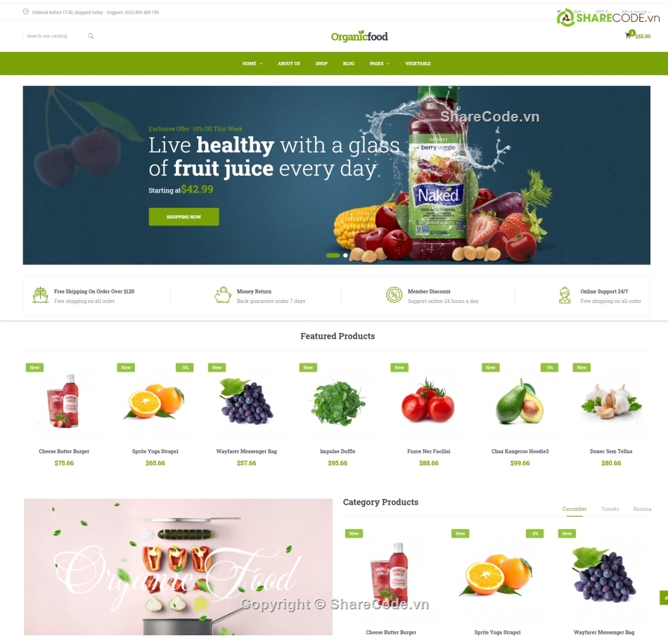 Code website bán hàng thực phẩm,Code web bán hàng thực phẩm,Web bán hàng thực phẩm,Code web organic food