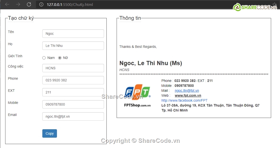 html tạo chữ ký,landing page,Temp chữ ký,Template tạo chữ ký mẫu