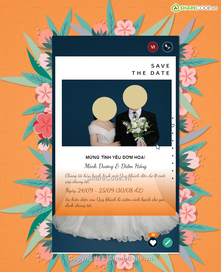 template thiệp cưới,htlm thiệp cưới,code template  thiệp cưới