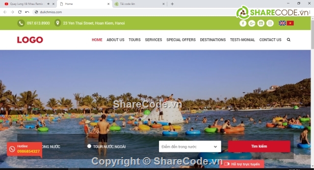 Template Web Du lịch,code web du lịch,web du lịch