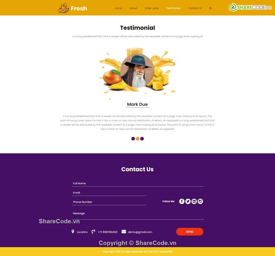 website bán nước hoa,thực phẩm sạch,web bán nước hoa,Template web giới thiệu,website thực phẩm sạch,Template website hoa quả sạch