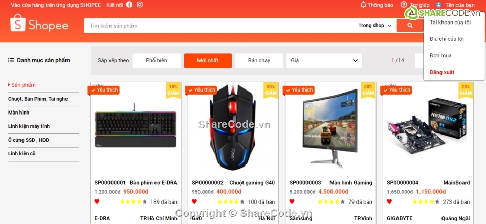 Template,Shop,Template Web,website shopee,web responsive,giao diện shopee