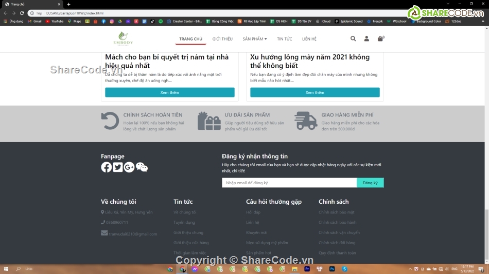 Code Website Quản Lý,website bán hàng,web mỹ phẩm,code web mỹ phẩm,code web html