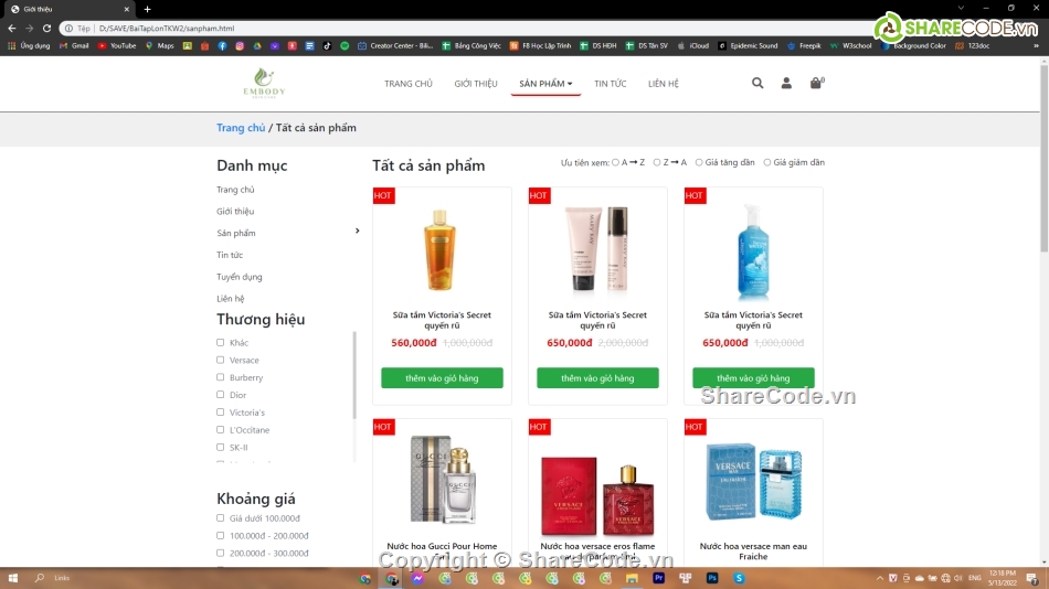Code Website Quản Lý,website bán hàng,web mỹ phẩm,code web mỹ phẩm,code web html