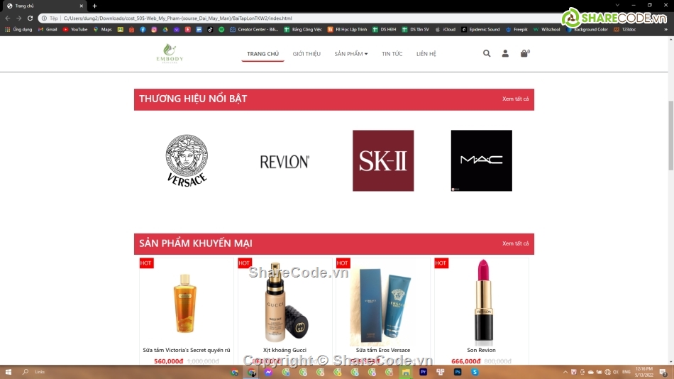 Code Website Quản Lý,website bán hàng,web mỹ phẩm,code web mỹ phẩm,code web html