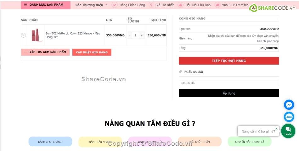 Template bán mỹ phẩm,website bán mỹ phẩm,mỹ phẩm và nước hoa,code bán mỹ phẩm