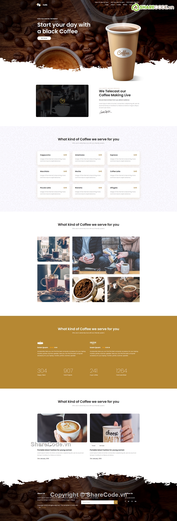 Template đặt coffee,Template web đặt coffee,Template kinh doanh coffee,Template web giới thiệu coffee